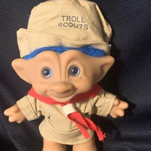 Vintage Ace Troll Doll, Troll Scout Camper